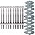 KIT 10 PARAFUSOS GALV FOGO POSTE PADRAO 12X200MM 1/2X8" M12 - Imagem 1