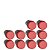 KIT 10 SINALEIRO LED 22MM 24V VERMELHO STARK - Imagem 1