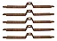 KIT 5 BARRAS COBRE DIN 32A 150MM CENTRAL LUKMA - Imagem 1