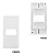 PLACA P/ CONDULETE 1" 1P HORIZ C/ SUPORTE SLEEK BRANCO MARGIRIUS - Imagem 1