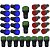 KIT SINALEIROS LED AD22 22MM 220V VERDE VEMELHO AZUL - Imagem 1