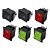 KIT 2 CHAVE GANGORRA ON/OFF 4 POLOS 16A-250V VM +2 PT + 2 VD - Imagem 1