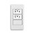 CONJUNTO CONDULETE 1" 1 INT+2TOM SUPORTE SLEEK BRANCO - Imagem 1