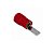 KIT 100 TERMINAIS PRE ISOLADO PINO CHATO 10MM VERMELHO - Imagem 2