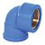 KIT 2 JOELHO 90 SOLDAVEL/ROSCA 20MMX1/2 ROSCA LATÃO AZUL AMANCO - Imagem 2