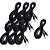 KIT 10 CABO P2 + P2ST 1,8M PRETO - Imagem 1