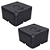 KIT 2 CAIXA CFTV ABS 85X85X50MM PRETA UV - Imagem 1