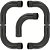 KIT 5 CURVA 90 DE PVC ROSCA PRETO 2.1/2" - Imagem 1