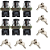 KIT 6 CHAVE XB2-BG33 METALICA 3 POS FIXA C/ CHAVE  STARK - Imagem 1