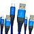 KIT 05 CABO CELULAR 3.1A SUPER FLEX USB TIPO-C 1MT INOVA - Imagem 1