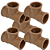 KIT 5 TEE SOLDAVEL PVC MARROM KRONA 20MM - Imagem 1