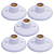 KIT 5 PLAFON SUPORTE LAMPADA BOCAL BRANCO PORCELANA - Imagem 1
