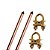 Kit 2Haste Aterramento Cobre 1/2X2,0mts 10mm + 2 Conectores - Imagem 1