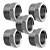 KIT 5 BUCHA REDUCAO 1 X 1/2  56124/002 TRAMONTINA ALUMINIO - Imagem 1