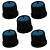 KIT 5 KNOB PRETO-AZUL 14,9 X 16,6MM - Imagem 1