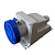 TOMADA INDUSTRIAL  SOBREPOR  3P+T 63A-6H 220V AZ STARK - Imagem 1