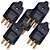 KIT 5 PLUGUE MACHO 2P+T 20A PT COM PRENSA CABO MARGIRIUS - Imagem 1