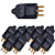 KIT 10 PLUGUE MACHO 2P+T 20A PT COM PRENSA CABO MARGIRIUS - Imagem 1