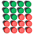 KIT 20 SINALEIRO LED  22MM 220V STARK VERMELHO E VERDE - Imagem 1