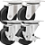 KIT 4 RODIZIO GIRAT.  2" POL LEVE PT VONDER - COM/SEM FREIO - Imagem 1