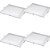 KIT 4 PLAFON PAINEL LED 18W EMBUTIR QUADRADO 22X22 4000K - Imagem 1