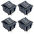 KIT 4 CHAVE GANGORRA ON/OFF/ON 6 POLOS PRETA 15A - Imagem 1