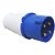 PLUG INDUSTRIAL 3P T 32A 220V 6H AZUL STARK - Imagem 1