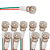 KIT 10 SINALEIRO 9MM OLHO DE BOI BRANCO 220V LUKMA - Imagem 1