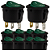 KIT 10 CHAVE GANGORRA 3POLOS REDONDA 6A ON-OFF VERDE - Imagem 1