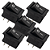 KIT 5 CHAVE GANGORRA ON/OFF 2 POLOS 6A 125V PRETA - Imagem 1