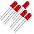 KIT 5 LED 5MM VERMELHO ULTRA BRILHO - Imagem 1