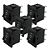 KIT 5 CHAVE GANGORRA ON/OFF/ON 3 POLOS 6A 250V - Imagem 1