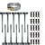 KIT 05 SUPORTE HASTE CONCERTINA 45CM BASE P/25METROS - Imagem 1