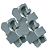 KIT 3 CONECTOR SPLIT BOLT PARAF FENDIDO 16MM ESTANHADO - Imagem 1