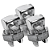 KIT 3 CONECTOR SPLIT BOLT PARAF FENDIDO 35MM ESTANHADO - Imagem 1