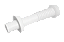 TUBO DE LIGACAO AJUSTAVEL P/VS BRANCO 250MM ASTRA - Imagem 1