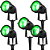 KIT 05 ESPETO JARDIM LED 7W VERDE - Imagem 1