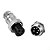 KIT CONECTOR MIKE CIRCULAR MACHO/FEMEA 5 VIAS - Imagem 1