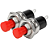 KIT 2 CHAVE PUSH BUTTON NA 2 POLOS PARA PAINEL COMANDO ELÉTRICO AUTOMAÇÃO INDUSTRIAL - Imagem 1