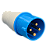 PLUG INDUST 3P+T 16A-9H 220V AZ - Imagem 1
