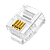 KIT 5 CONECTOR PLUG MODULAR 6X4VIAS (RJ11) - Imagem 2