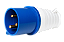 PLUG INDUSTRIAL  2P+T 32A-6H 220V AZUL STARK - Imagem 1