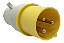 PLUG INDUSTRIAL 2P T 16A 110V 4H AMARELO STARK - Imagem 1