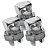 KIT 3 CONECTOR SPLIT BOLT PARAF FENDIDO 50MM ESTANHADO - Imagem 1