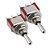 KIT 2 MINI CHAVE ALAVANCA 6MM ON/OFF/ON COM RETORNO  MTS-123 - Imagem 1