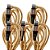 KIT 5 CABO USB DADOS TURBO IPHONE FLEXIVEL 1MT INOVA DOURADO - Imagem 1