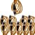 KIT 10 CABO USB TURBO IPHONE FLEXIVEL 1MT INOVA DOURADO - Imagem 1