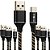 KIT 05 CABO CELULAR 3.1A FLEXIVEL USB TIPO-C 1MT INOVA CINZA - Imagem 1