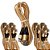 KIT 10 CABO CELULAR 3.1A FLEXIVEL USB-C 1MT INOVA DOURADO - Imagem 1