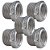 KIT 5 BUCHA REDUCAO 3/4X1/2  56124001 TRAMONTINA ALUMINIO - Imagem 1